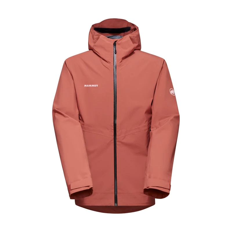 Mammut Alto Light Series Men's Hardshell Jacket, S, Orange, Hooded Jacket, Functional Jacket, Made of DRYtechnology, 2.5 L, Brick, S