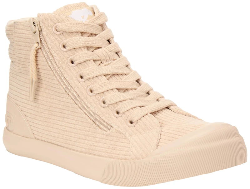 Rocket Dog Womens Jazzin Hi Sneaker, Beige, 5 UK