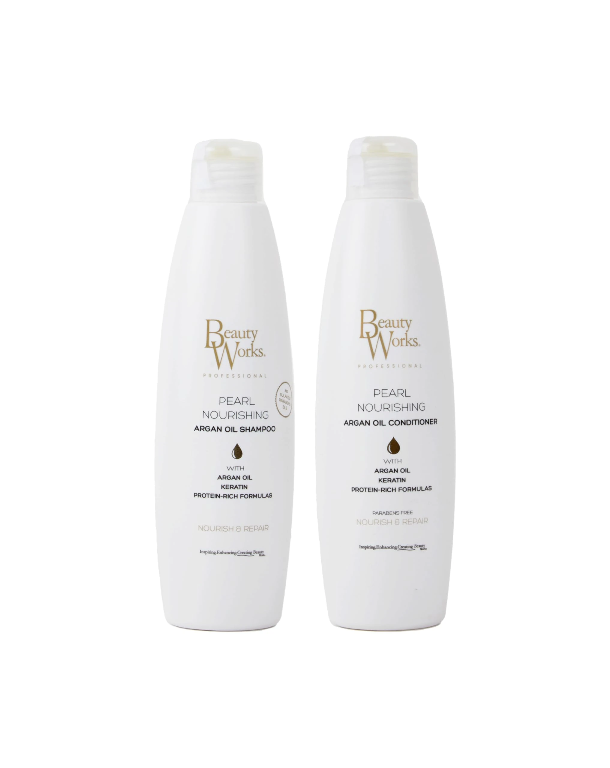 Beauty Works Pearl Nourishing Duo (Sulfate Free) - Shampoo & Conditioner Set 250ml