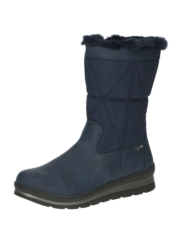 CAPRICE women's winter boots flat vegan water-repellent, Blue (Ocean Comb), 5 UK