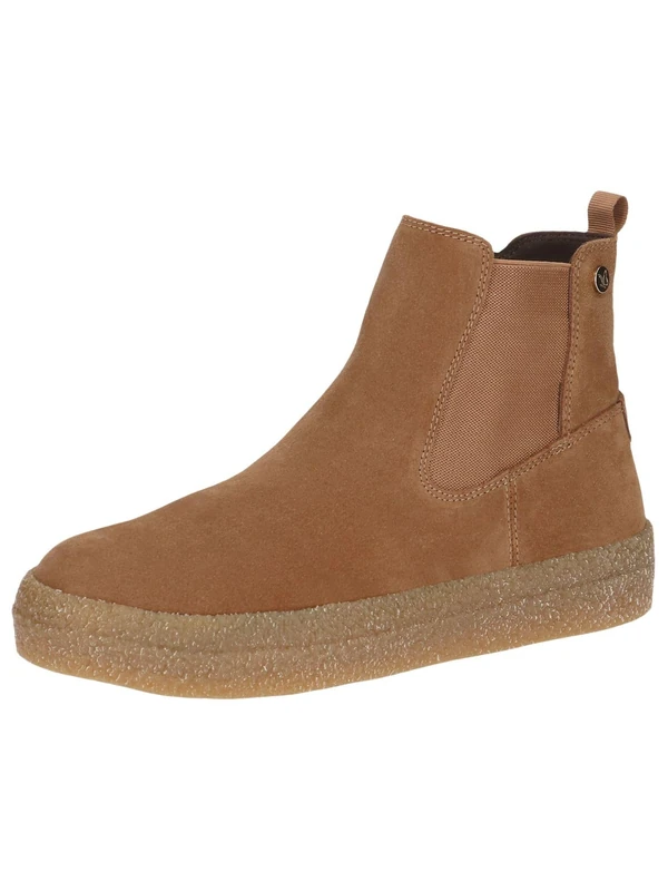 CAPRICE Women's flat winter boots lined comfortable, Brown (Cognac Suede), 4 UK