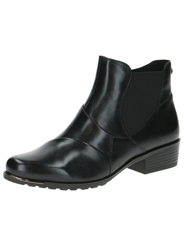 CAPRICE Women's heeled ankle boots with zipper elegant, Black (Black Nappa), 3.5 UK