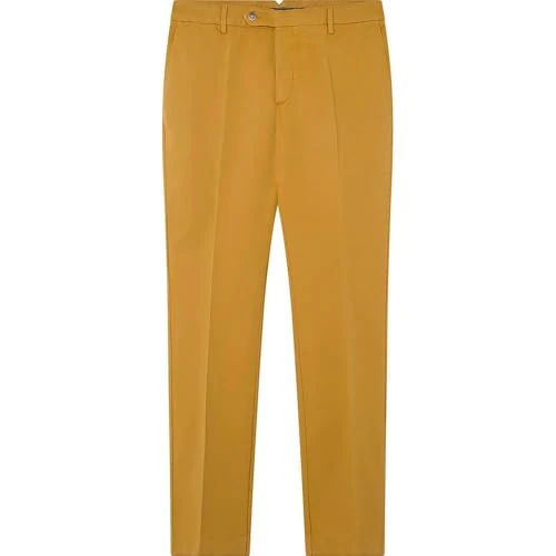 Hackett London Men's C Chino Kensington Trouser, Yellow (Light Mustard Yellow), 33W x 30L
