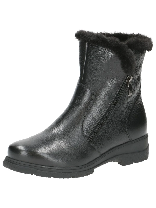 CAPRICE Comfort Women's Winter Boots without Heel with Zip Lined, Black (Black Nappa), 37 EU