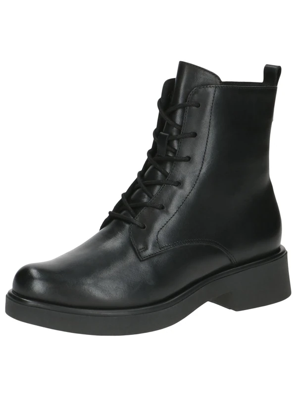 CAPRICE Women's leather Chelsea boots with block heel, Black (Black Nappa), 6.5 UK