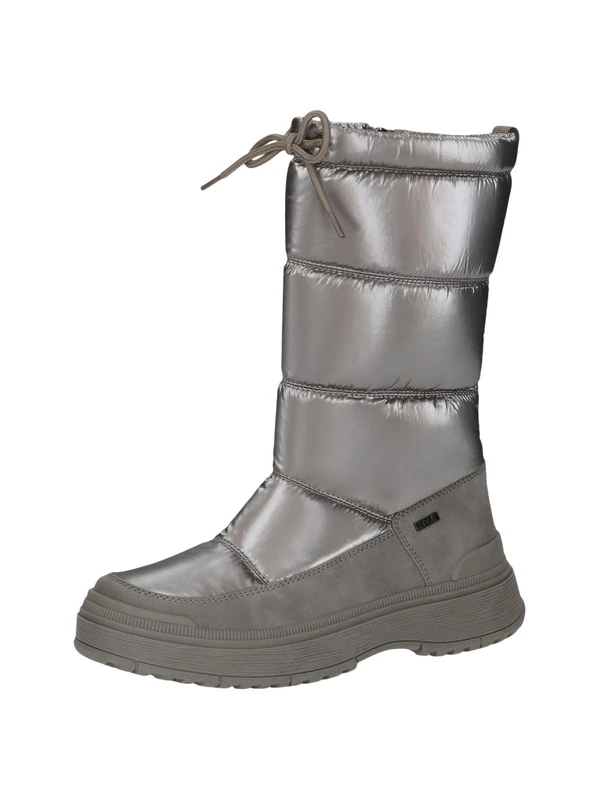 CAPRICE women's winter boots flat vegan water-repellent, Brown (Taupe Comb), 6.5 UK