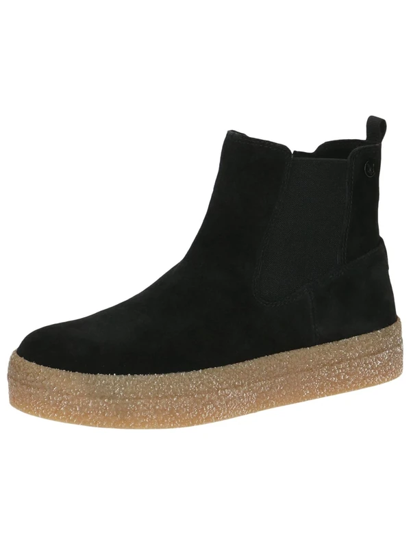 CAPRICE Women's flat winter boots lined comfortable, Black (Black Suede), 4 UK