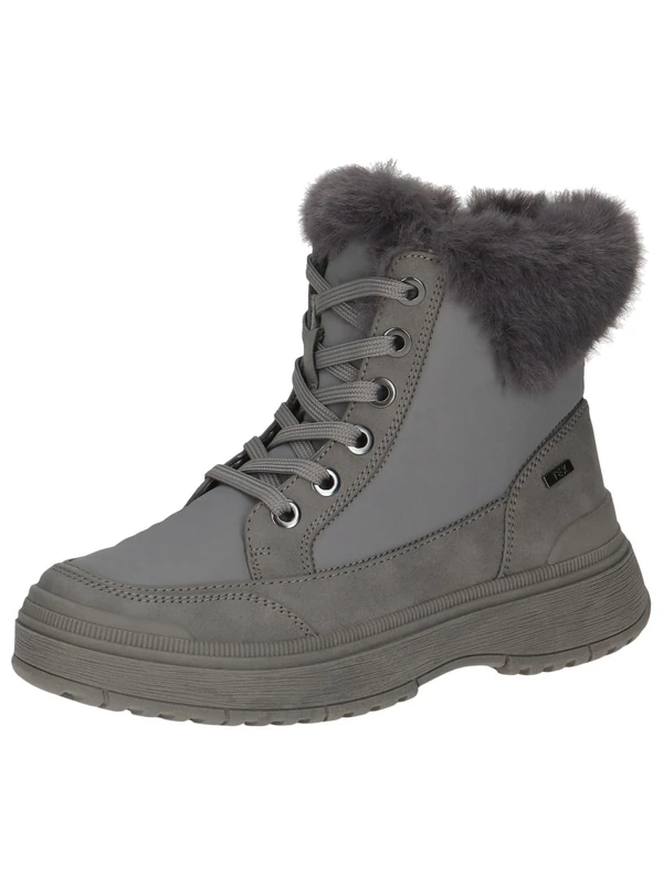 CAPRICE Women's lace-up ankle boots vegan water-repellent, Brown (Taupe Comb), 6.5 UK - Image 1