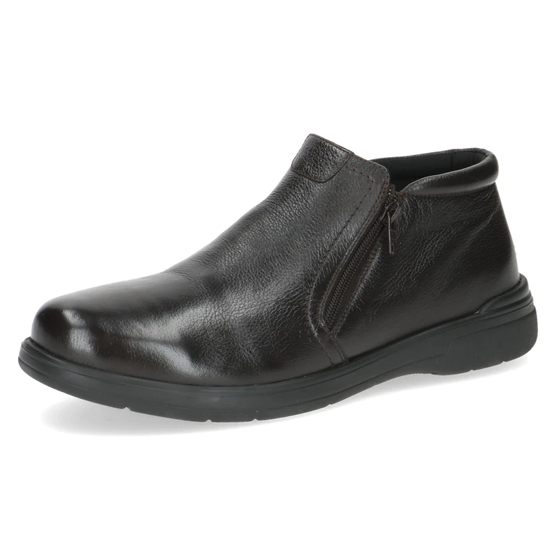 CAPRICE men's leather ankle boots with zipper, Brown (Dk Brown Nappa), 10,5 UK - Image 1