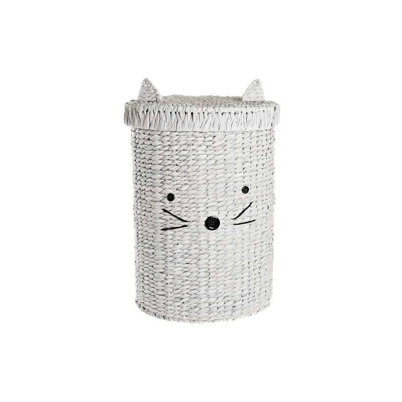 AlexandreHouse Gato Blanco Fibre Basket 42 x 42 x 63 cm - Image 1