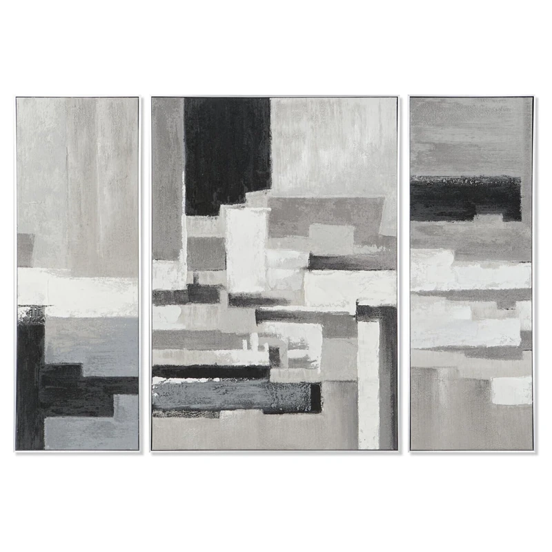 Cuadro Set of 3 Lienzo PS 140 x 3.5 x 100 cm Abstract