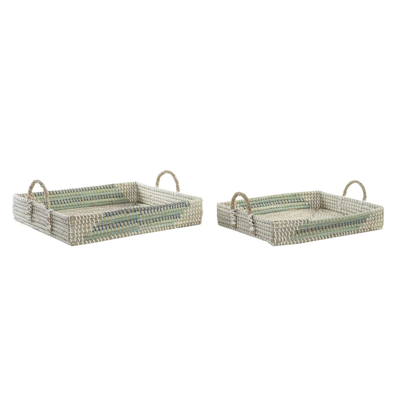 BANDEJA DECORACION Set 2 Seagrass 48X38X15 - Image 1