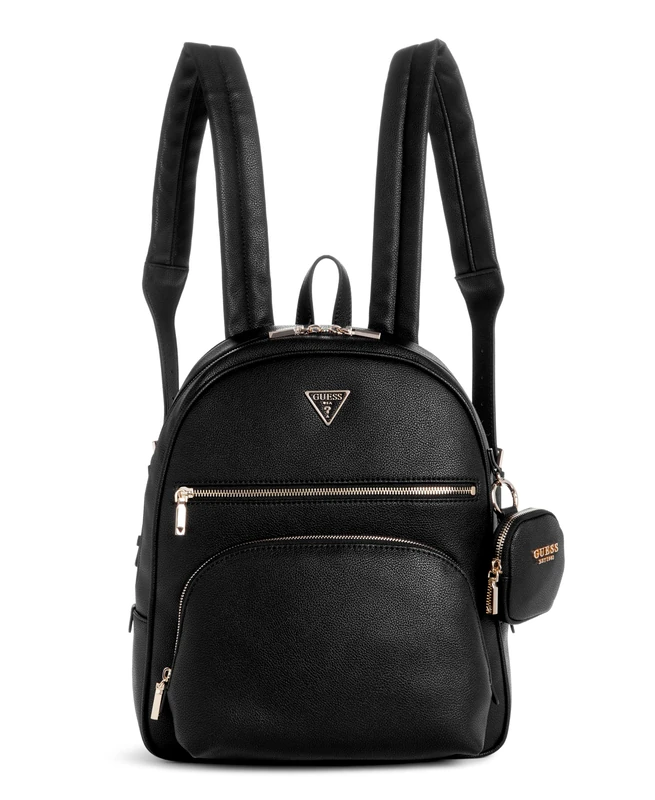 GUESS Power Play Tech Backpack L - Black Quilted 4G Logo