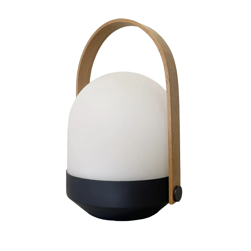 Lumisky Aura Wireless and Solar Light with Natural Bamboo Handle LED Warm White Dimmable Height 27 cm