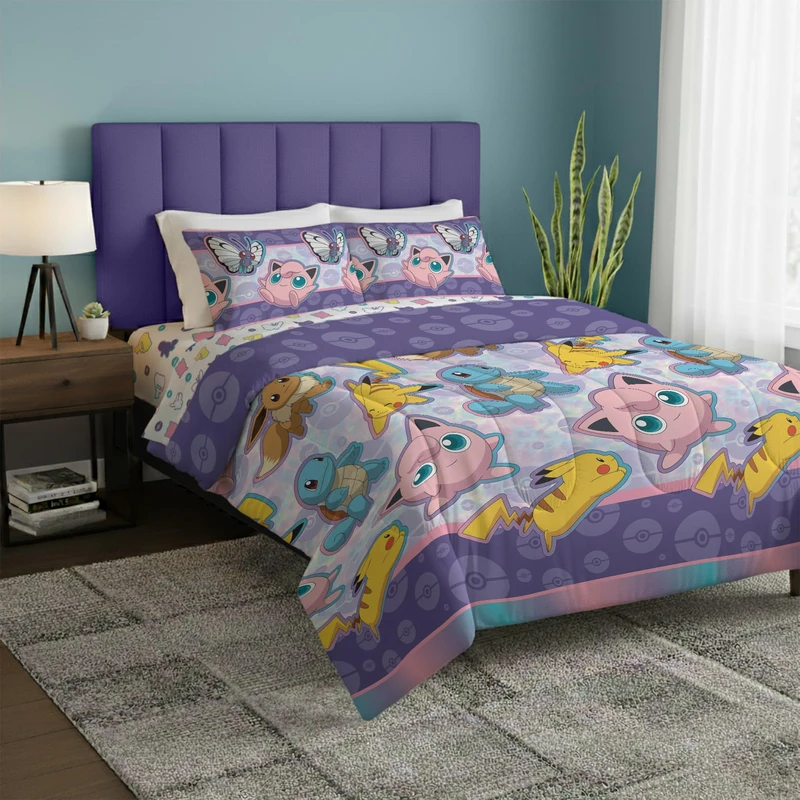 Northwest Pokemon in a Bag Bed Set, Polyester, Friendly Battle, Full - Image 1