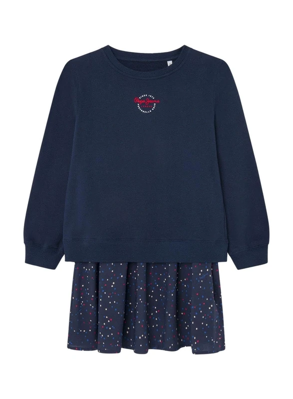 Pepe Jeans Girl's Tilda, Dress, Blue, 6 Years
