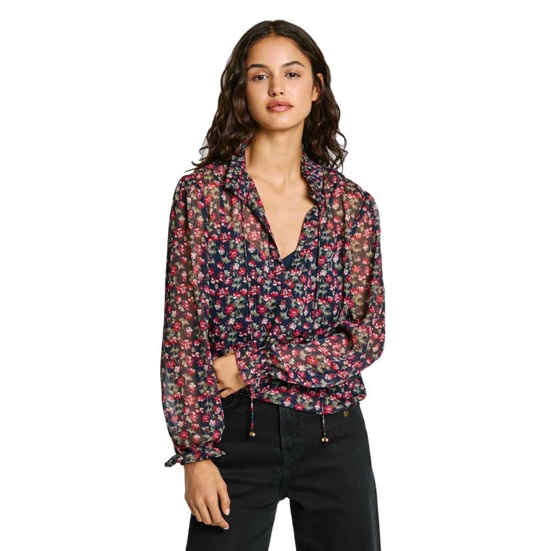 Pepe Jeans Women's Octavia, Shirt, Blue, L - Image 1