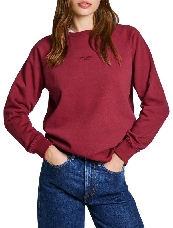Pepe Jeans Women's Felicity, Sweatshirt, Red, L