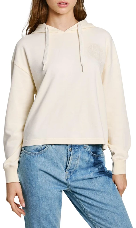 Pepe Jeans Women's Estrid, Sweatshirt, White, S