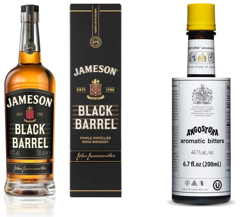 Jameson Black Barrel Blended Irish Whiskey with Gift box, 70 cl + Angostura Aromatic Bitters, 200ml