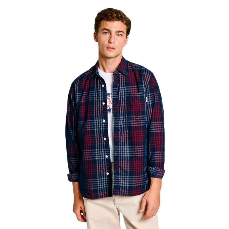 Pepe Jeans Men's Marcus, Shirt, Blue, S