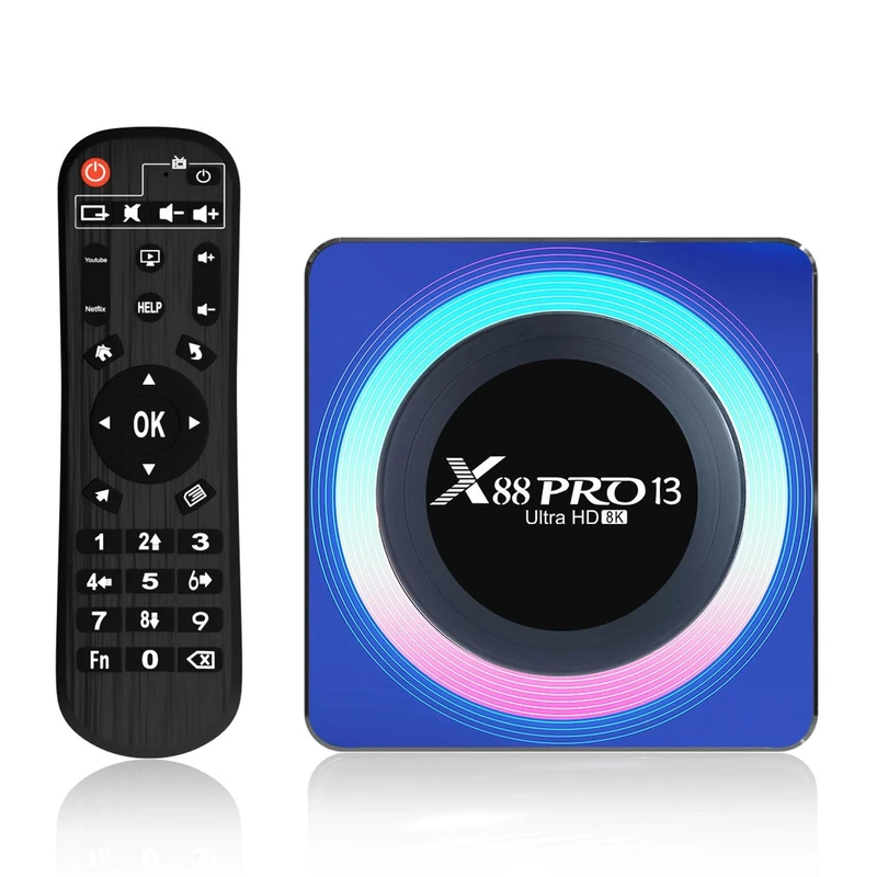 CHROX 2023 Android 13.0 TV Box,4GB Ram 128GB Rom RK3528 Quad-Core 64Bit Cortex-A53,4K HD Support Wifi6 / 2.4Ghz+5Ghz Dual-Band Wifi/BT 5.0 Smart Tv Box,4GB+128GB
