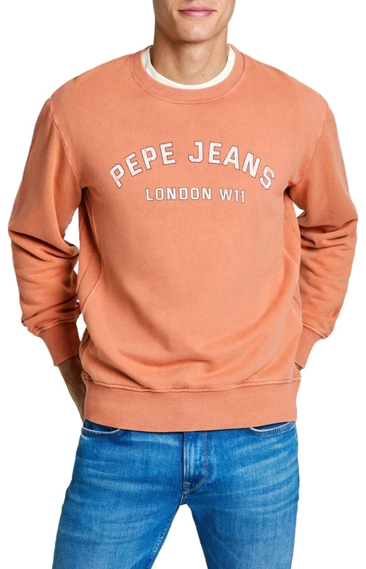 Pepe Jeans Men's Aldridge Crew, Sweatshirt, Red, XS - Image 1