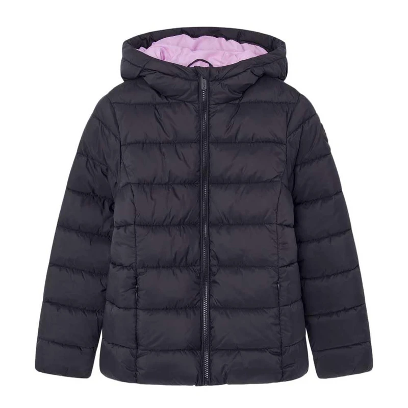 Pepe Jeans Girl's Vivian Short, Jacket, Black, 10 Years