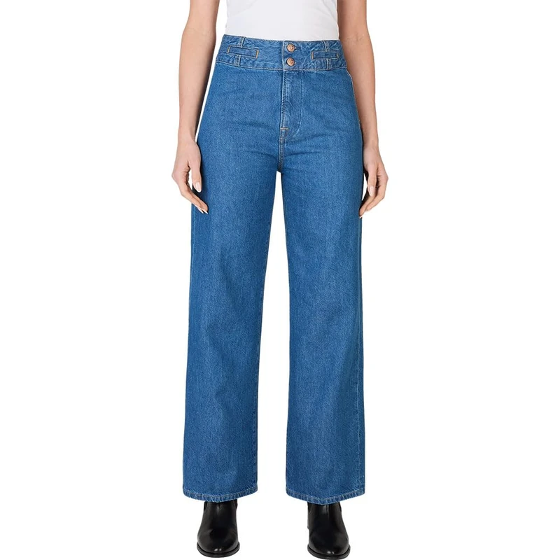 Pepe Jeans Women's Straight Jeans Uhw Tailor, Jeans, Blue, 30W/28L