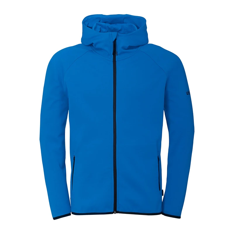 uhlsport ID Hooded Jacket Going Out Jacket Sports Jacket in Unisex Cut - Jacket with Hood for Men, Women and Children Azure Blue