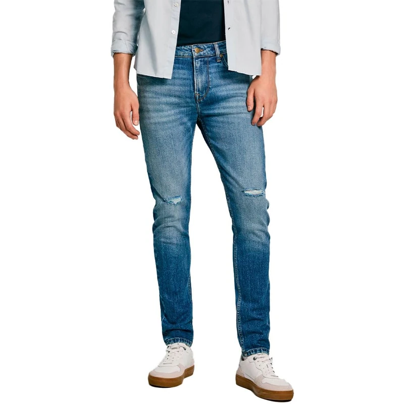 Pepe Jeans Men's Skinny Jeans Ripped, Jeans, Blue, 33W/32L
