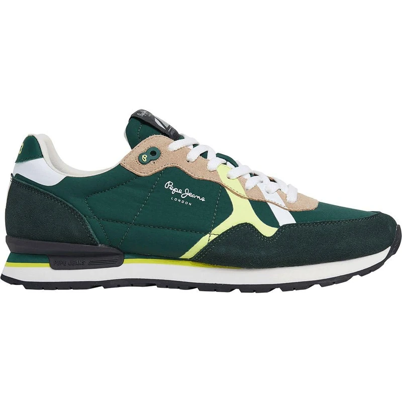 Pepe Jeans Men's Brit Road M Sneaker, Green (Forest Green), 10