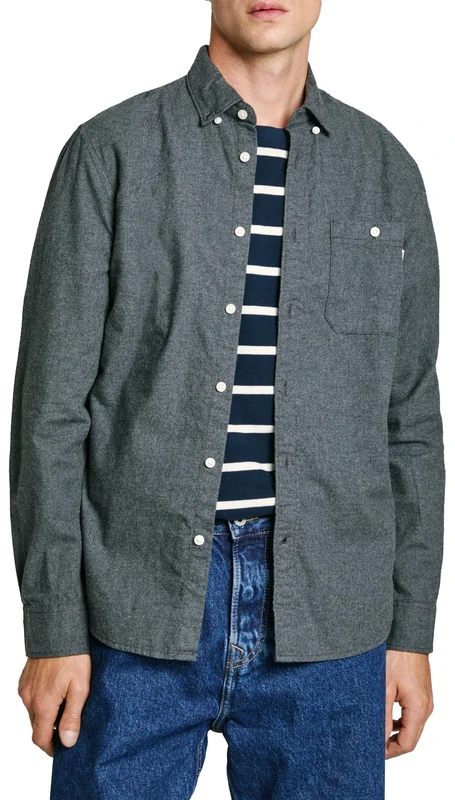 Pepe Jeans Men's Mike, Shirt, Grey, XL