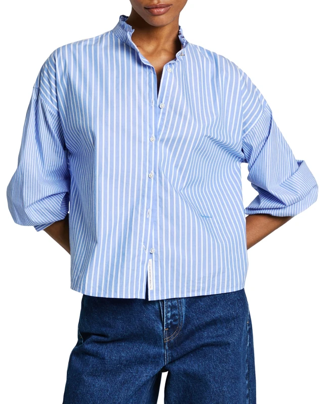 Pepe Jeans Women's Pipery, Shirt, Blue, XL