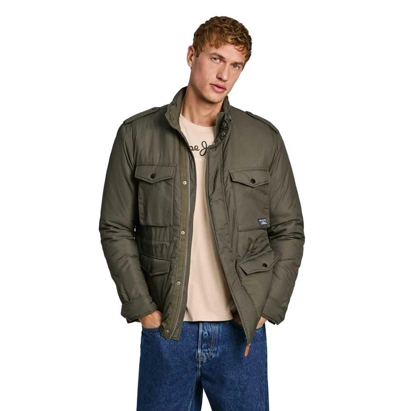 Pepe Jeans Men's Terry, Jacket, Green, XL