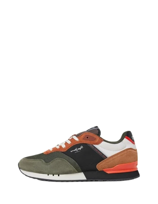 Pepe Jeans Men's London Grade M Sneaker, Green (Dusky Green), 7