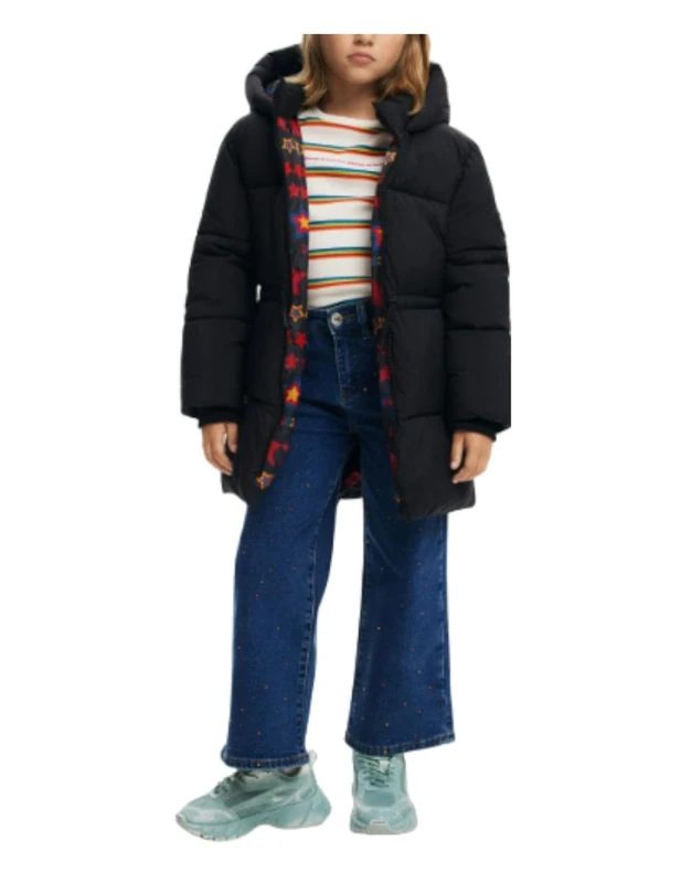 Desigual Girl's GIRL WOVEN PADDED LONG OVERCOAT GIRL WOVEN PADDED LONG OVERCOAT,