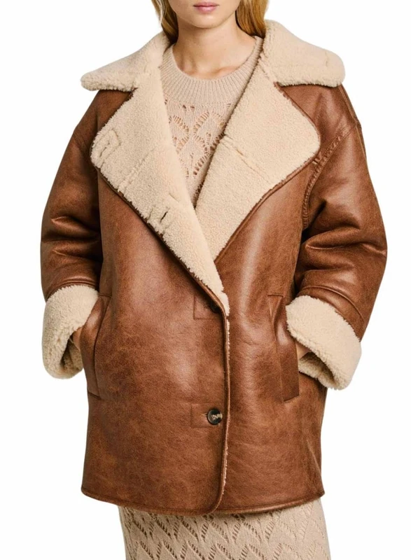 Pepe Jeans Women's Carla, Jacket, Brown, M