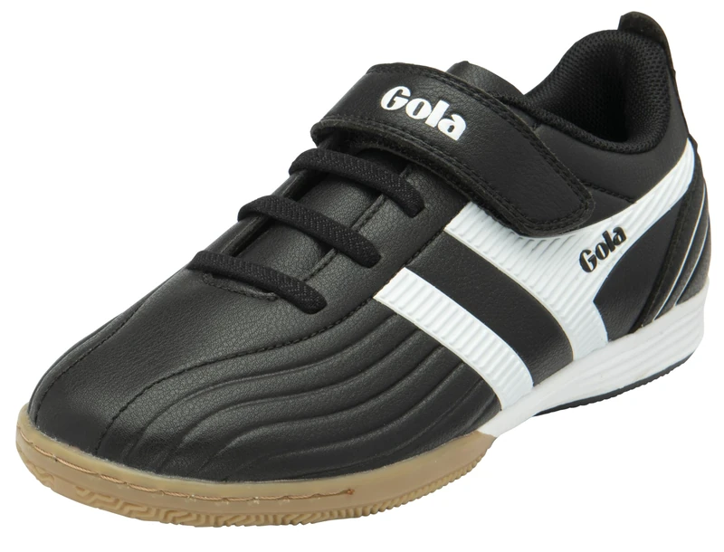 Gola Boys Super Cobra Tx Qf (Quick Fasten) Football Shoe, Black White, 1 UK Child