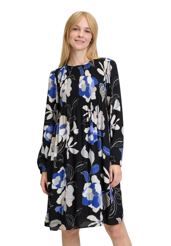 Betty Barclay Women's 1612/2744 Dress, Black/Blue, 20