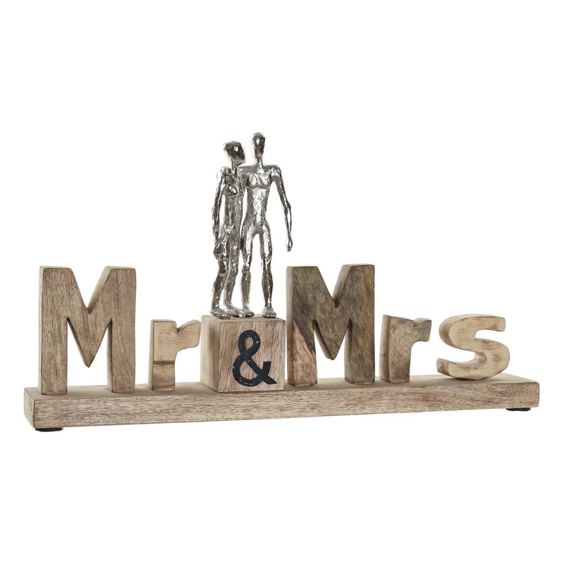 AlexandreHouse Decoration Mango Aluminium 51 x 7.5 x 28 cm MR & MRS - Image 1