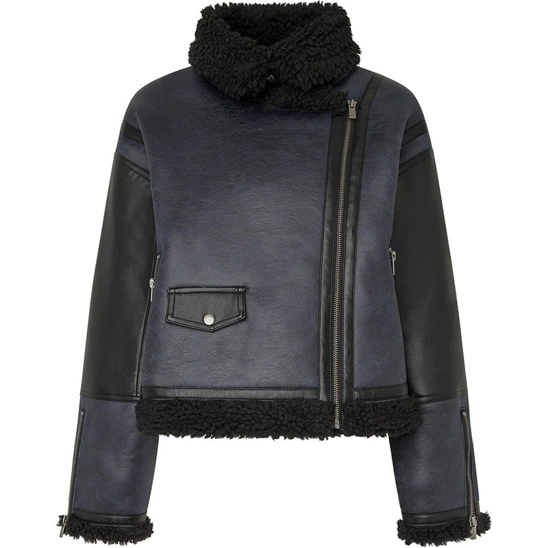 Pepe Jeans Women's Brooklyn, Jacket, Blue, L