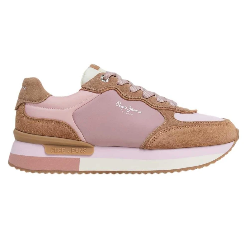 Pepe Jeans Women's Rusper Mania Sneaker, Brown Cognac Brown, 5 UK