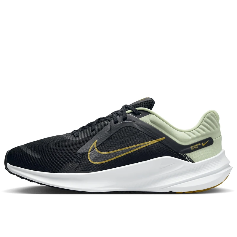 Nike Men's Quest 5 Running Shoes, Olive Aura Bronzine Black White, 11 UK