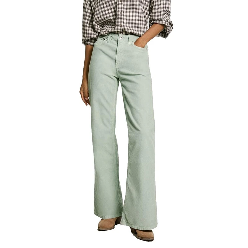 Pepe Jeans Women's Willa, Trouser, Green, 25W/30L