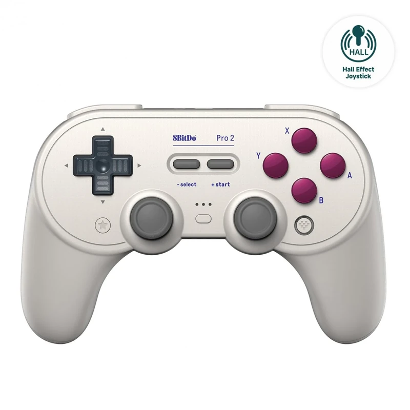 8Bitdo Pro 2 Bluetooth Controller for Switch, Switch 2, Hall Effect Joystick Update, Wireless Gaming Controller for Switch, PC, Android, and Steam Deck & Apple (G Classic Edition)