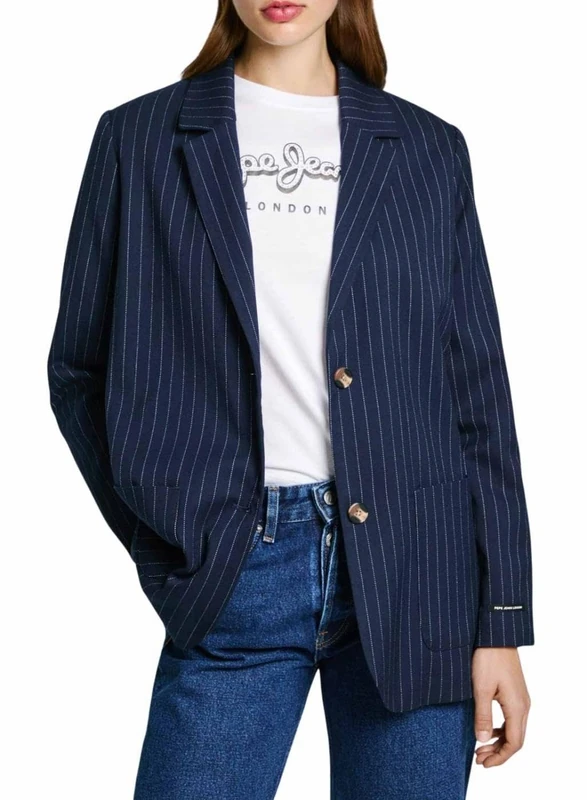 Pepe Jeans Women's Dori Jacket, Blue (Dulwich Blue), XS