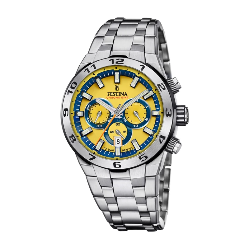 Festina 2024 Chrono Bike Watch with Stainless Steel Bracelet F20670/5