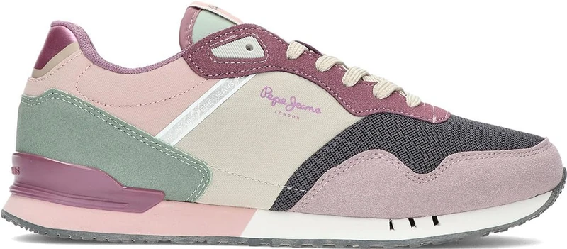 Pepe Jeans Women's London Urbans W Sneaker, Pink (Bleach Pink), 4