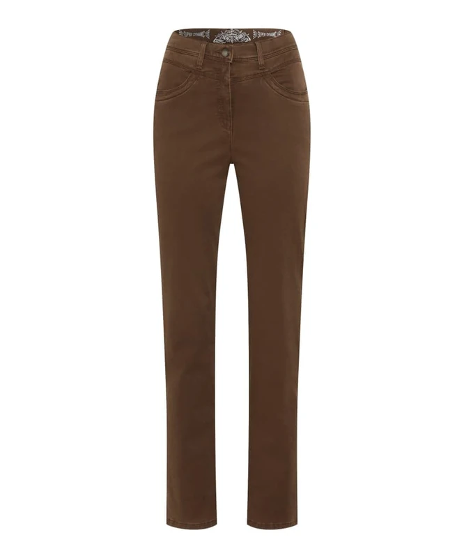 Laura New Magic Waist, Cosy Winter Cotton, Super Slim, Walnut, 36W x 30L